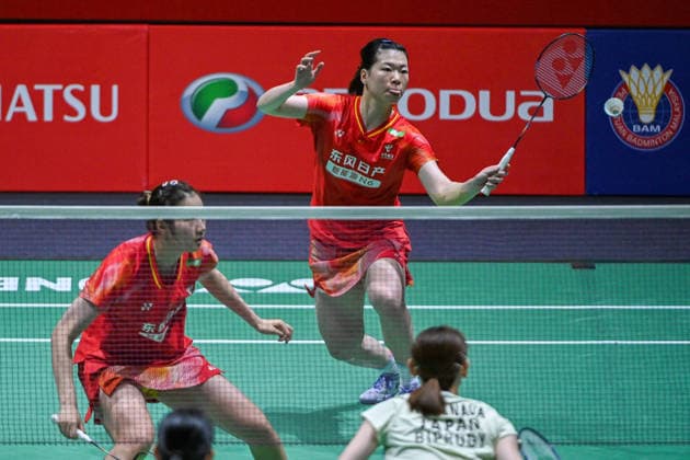 260522 -- KUALA LUMPUR, May 22, 2026 -- Chen Fanshutian Luo Xumin R of China compete during the women s doubles quarterfinal against Iwanaga Rin Nakanishi Kie of Japan at 2026 Malaysia Masters badminton tournament in Kuala Lumpur, Malaysia, May 22, 2026. Photo by Xinhua SP MALAYSIA-KUALA LUMPUR-BADMINTON-MALAYSIA MASTERS-WOMEN S DOUBLES ChongxVoonxChung  (SP) MALAYSIA-KUALA LUMPUR-BADMINTON-MALAYSIA MASTERS-WOMEN S DOUBLES IMAGO ChongxVoonxChung  imago images 0857323544