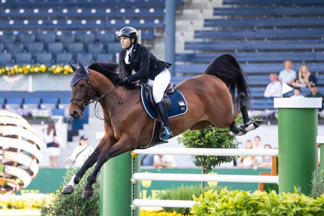 321 Matias Larocca on Sweet Balou De Dreve (ARG) during the TSCHIO 2026 (CHIO 2026) - 2nd Competition Youngster-Tour - CSIYH1* - Jumping competition for young horses at the Allianz Park in Aachen, Germany Copyright: xMartinxPitschx xSPPx Sportspressphoto_152056