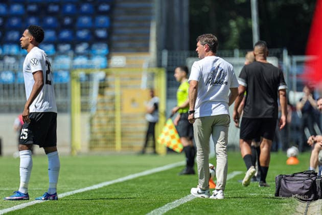 Luc Holtz (SV Waldhof Mannheim, Trainer) beim BfV-Pokalfinale VfR Mannheim - SV Waldhof Mannheim 07 am 23.05.26 in Carl Benz Stadion, Mannheim xamx Foto: Alfio Marino