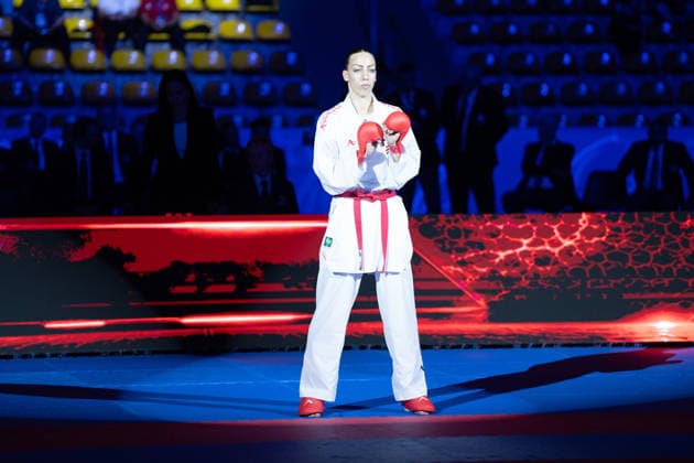 23.05.2026, xhfmx, Karate EKF Senior Championships 2026, S. Becirovic (Kroatien) im Kampf gegen T. Sombe (Frankreich (DFL DFB REGULATIONS PROHIBIT ANY USE OF PHOTOGRAPHS as IMAGE SEQUENCES and or QUASI-VIDEO) Frankfurt