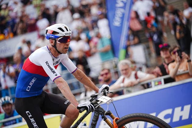 World Cup cross country mountain bike shorttrack men s race, Vysocina Arena, Nove Mesto na Morave, May 23, 2026. Ondrej Cink from the Czech Republic. (CTKxPhoto JaroslavxSvoboda) CTKPhotoP2026052303015  CTKPhotoP2026052303015