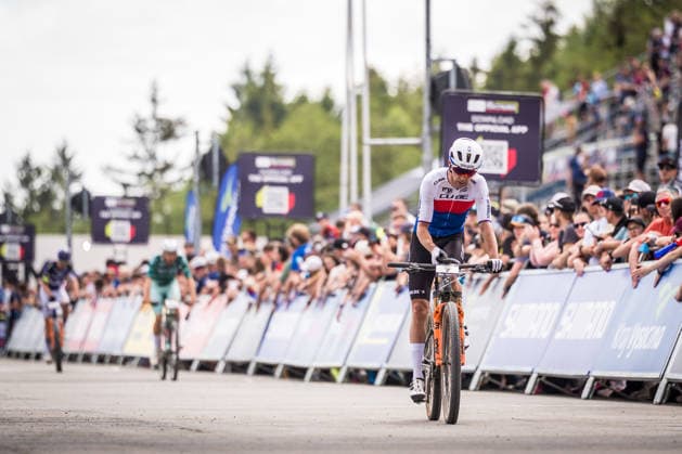 World Cup cross country mountain bike shorttrack men s race, Vysocina Arena, Nove Mesto na Morave, May 23, 2026. Ondrej Cink from the Czech Republic. (CTKxPhoto JaroslavxSvoboda) CTKPhotoP2026052303151  CTKPhotoP2026052303151