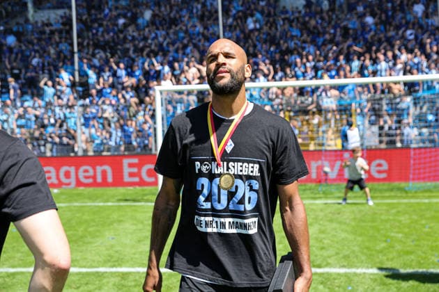 Terrence Boyd (SV Waldhof Mannheim, 13) beim BfV-Pokalfinale VfR Mannheim - SV Waldhof Mannheim 07 am 23.05.26 in Carl Benz Stadion, Mannheim xamx Foto: Alfio Marino