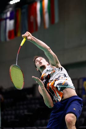 BADMINTON - Austrian Open GRAZ,AUSTRIA,23.MAY.26 - BADMINTON - Austrian Open. Image shows Giovanni Toti (ITA).  GEPAxpictures xJamesxDoak