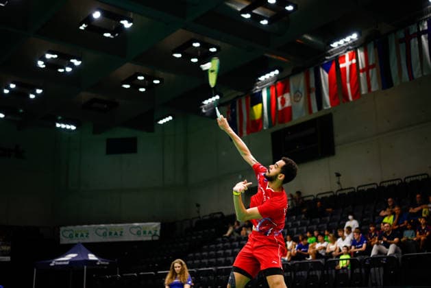 BADMINTON - Austrian Open GRAZ,AUSTRIA,23.MAY.26 - BADMINTON - Austrian Open. Image shows Collins Valent Filimon (AUT).  GEPAxpictures xJamesxDoak