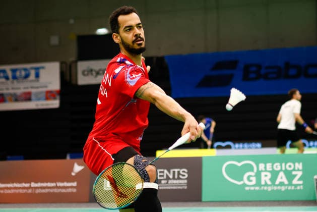 BADMINTON - Austrian Open GRAZ,AUSTRIA,23.MAY.26 - BADMINTON - Austrian Open. Image shows Collins Valent Filimon (AUT).  GEPAxpictures xJamesxDoak
