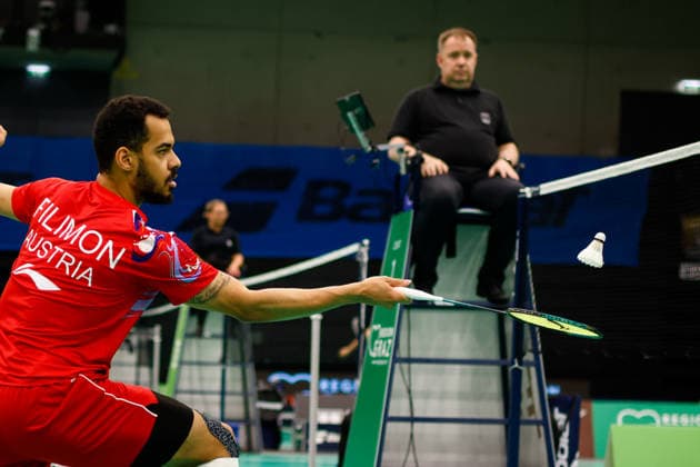 BADMINTON - Austrian Open GRAZ,AUSTRIA,23.MAY.26 - BADMINTON - Austrian Open. Image shows Collins Valent Filimon (AUT).  GEPAxpictures xJamesxDoak
