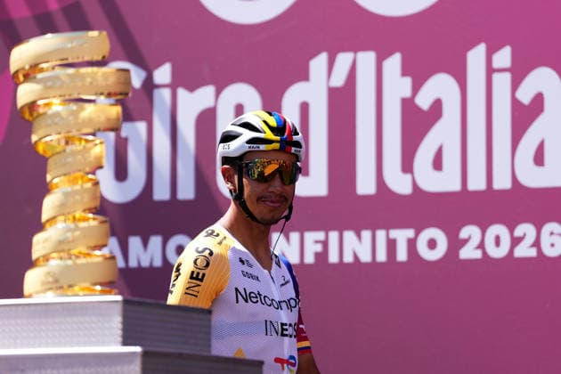 Colombia™s Egan Arley Bernal Gomez of Netcompany Ineos during Stage 14 of the Giro d™Italia, from Aosta to Pila, Italy, Saturday, May 23, 2026.  Copyright: xGianxMattiaxD Alberto LaPressex