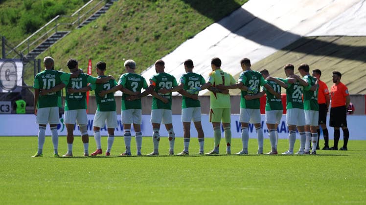 23.05.2026, xrekx, Fussball Landespokal Saarland Finale, 1.FC Saarbrücken - FC 08 Homburg v.l. Schweigeminute Ruhe in Frieden Moritz (DFL DFB REGULATIONS PROHIBIT ANY USE OF PHOTOGRAPHS as IMAGE SEQUENCES and or QUASI-VIDEO) Saarbrücken