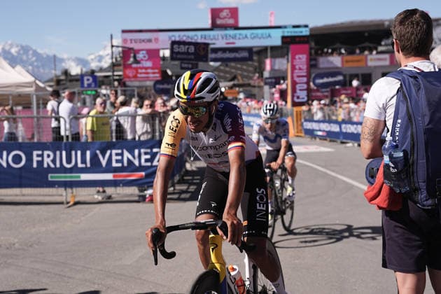 Colombia™s Egan Arley Bernal Gomez of Netcompany Ineos during Stage 14 of the Giro d™Italia, from Aosta to Pila, Italy, Saturday, May 23, 2026.  Copyright: xMarcoxAlpozzi LaPressex