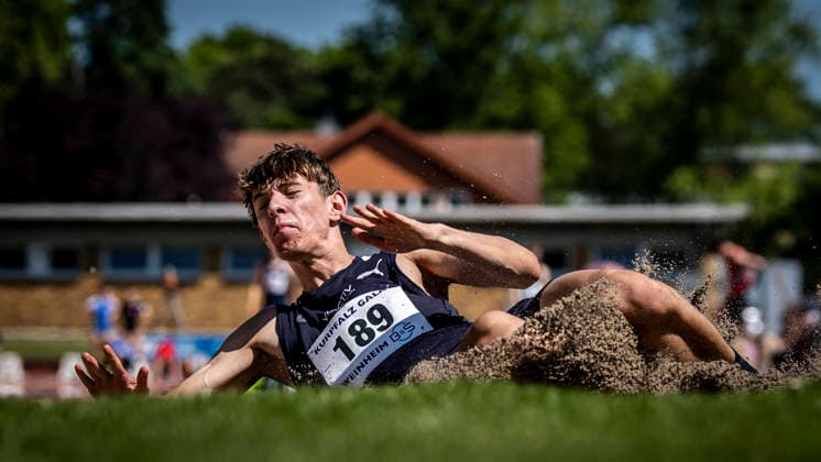 WEINHEIM, GERMANY - MAY 23 Mikko Jonas Pirsig (GER Cologne Athletics) during the B&S Kurpfalz Gala am 23.05.2026 at the Sepp-Herberger-Stadium in Weinheim (Baden-Wuerttemberg Germany). Baden-Wuerttemberg Germany Copyright: xAxelxKohringx