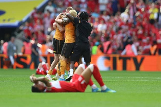 Morgan Whittaker of Middlesbrough dejected at the end of the match Hull City v Middlesbrough, EFL Sky Bet Championship, Play-Off Final, Football, Wembley Stadium, London, UK - 23 May 2026London Wembley Stadium United Kingdom EDITORIAL USE ONLY No use with unauthorised audio, video, data, fixture lists, club league logos or live services. Online in-match use limited to 120 images, no video emulation. No use in betting, games or single club league player publications.  Copyright: xAndrewxFosker Shutterstockx 16887370dd