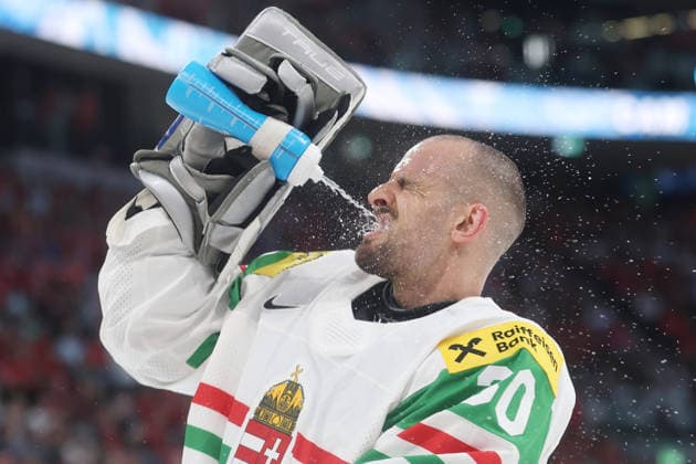 23.05.2026 Swiss Life Arena Zuerich , SCHWEIZ, Herren Eishockey IIHF World Championship, WM, Weltmeisterschaft Zurich 2026 Gruppe A SUI - HUN Torwart Adam Vay (HUN)