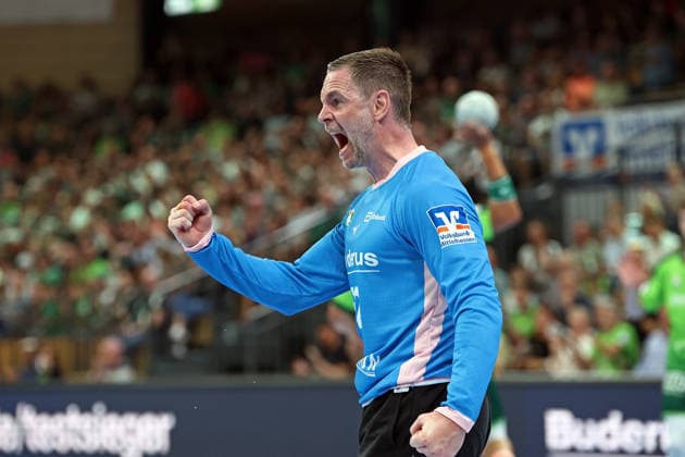 23.05.2026, xovx, Handball Daikin Handball-Bundesliga, HSG Wetzlar - HC Erlangen Jubel bei Andreas Palicka (HSG Wetzlar) Wetzlar Buderus Arena Hessen Deutschland (DE)