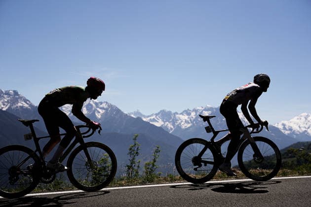 Netherlands’ Jardi Christiaan Van Der Lee of EF Education - Easypost and Spain’s Igor Arrieta Lizarraga of UAE Team Emirates XRG during Stage 14 of the Giro d’Italia, from Aosta to Pila, Italy, Saturday, May 23, 2026.  Copyright: xMarcoxAlpozzi LaPressex