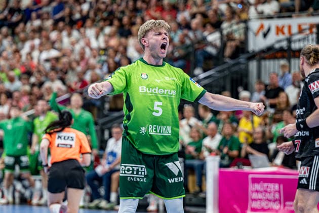 Sport Bilder des Tages Handball Bundesliga; HSG Wetzlar - HC Erlangen, 23.05.26 Milos Kos (HC Erlangen, 5) Handball Bundesliga; HSG Wetzlar - HC Erlangen: Wetzlar, 23.05.26 Copyright: xBEAUTIFULxSPORTS Roeczeyx