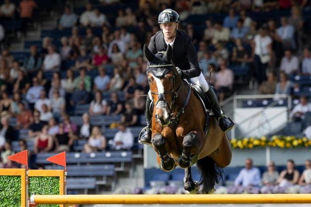 Marcus EHNING (GER) auf Priam du Roset, im Sprung, Aktion, im Umlauf im Springen S5: 2nd Qualifier Rolex Grand Prix, Springpruefung mit einem Umlaeuf und Stechen, CSI5*, Rolex Grand Slam, am 23.05.2026, Weltfest des Pferdesport, TSCHIO Aachen 2026 vom 22. - 24.05.2026 in Aachen Deutschland; Â