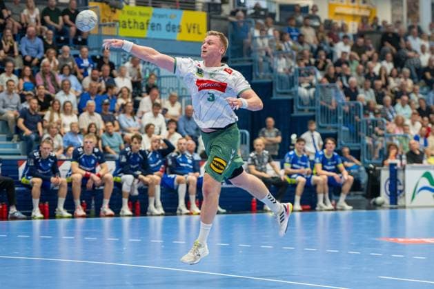 Daniel Astrup Pedersen, Kreislaeufer, (TSV GWD Minden 3), VfL Gummersbach vs. TSV GWD Minden, Daikin Handball Bundesliga, Herren , 30. Spieltag, 23.05.2026 Gummersbach NRW Deutschland