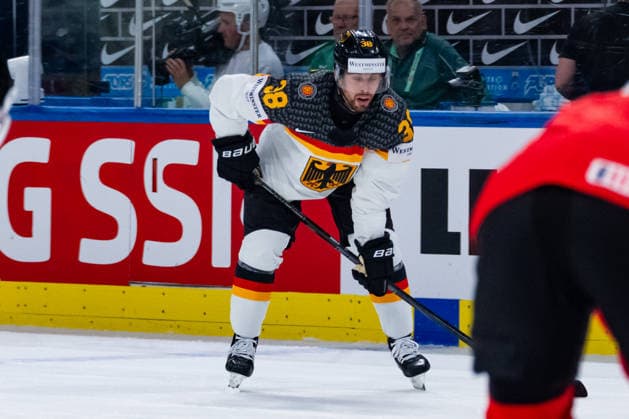ZURICH, SWITZERLAND - MAY 23: Fabio Wagner (Germany, 38) during the Preliminary Round - Group A Match 41 between Austria and Germany at the IIHF Ice hockey, Eishockey World Championship, WM, Weltmeisterschaft 2026, Swiss Life Arena on May 23, 2026 in Zurich, Switzerland. Zurich Switzerland Copyright: xTimoxSteinx