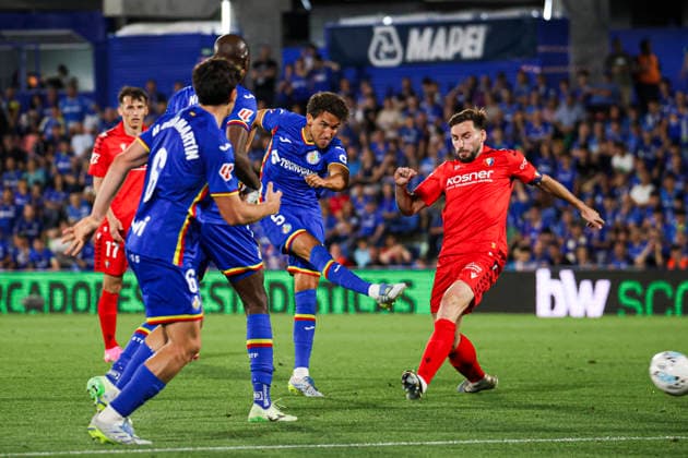 Getafe vs. Osasuna, on the 38th matchday of the 2025 26 Spanish First Division May 23, 2026, Getafe, Madrid, Spain: Luis Milla celebrates his goal during the Spanish championship LaLiga football match between Getafe and Osasuna on 23 May 2026 at Estadio El Coliseum in Getafe, Madrid, Spain. Madrid Madrid Spain Copyright: xAlejandroxMatiasx