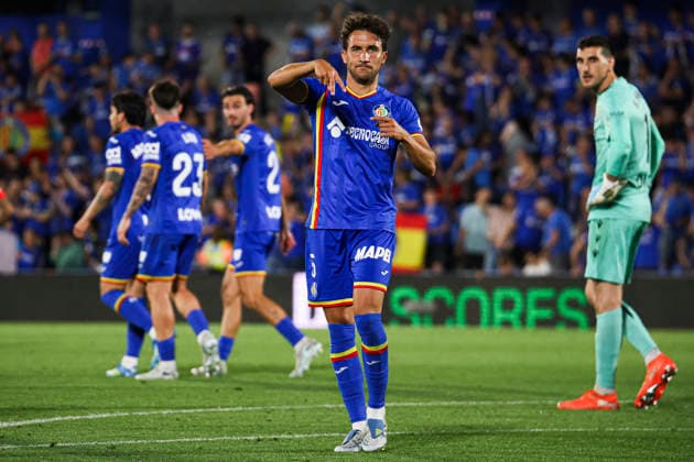 Getafe vs. Osasuna, on the 38th matchday of the 2025 26 Spanish First Division May 23, 2026, Getafe, Madrid, Spain: Luis Milla celebrates his goal during the Spanish championship LaLiga football match between Getafe and Osasuna on 23 May 2026 at Estadio El Coliseum in Getafe, Madrid, Spain. Madrid Madrid Spain Copyright: xAlejandroxMatiasx