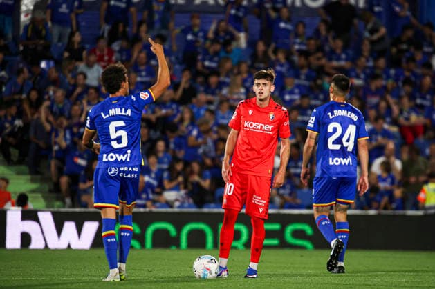 Getafe vs. Osasuna, on the 38th matchday of the 2025 26 Spanish First Division May 23, 2026, Getafe, Madrid, Spain: Luis Milla celebrates his goal during the Spanish championship LaLiga football match between Getafe and Osasuna on 23 May 2026 at Estadio El Coliseum in Getafe, Madrid, Spain. Madrid Madrid Spain Copyright: xAlejandroxMatiasx