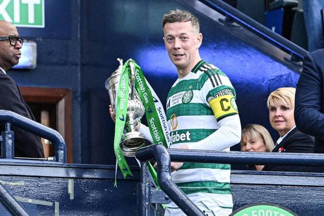 Celtic v Dunfermline Athletic Scottish Gas Men s Scottish Cup Callum McGregor of Celtic collects the Scottish Gas Men s Scottish Cup during the Scottish Gas Men s Scottish Cup Final between Celtic and Dunfermline Athletic at Barclays Hampden, Glasgow 23 05 2026 UK Newspapers OUT Copyright: xJamiexJohnstonx FIL-23466-0347