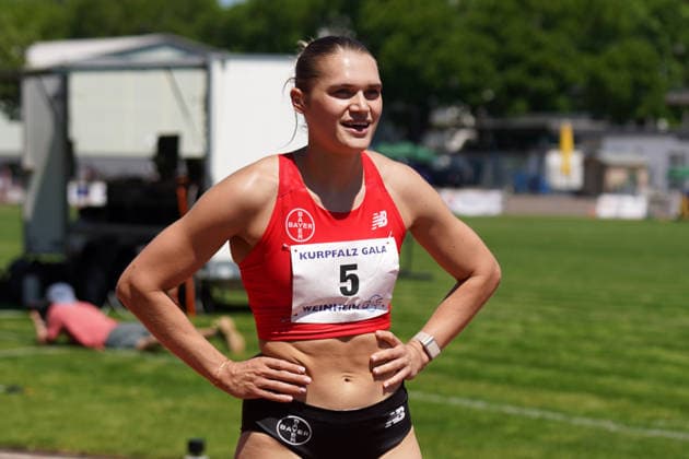 Leichtathletik, athletics, B U S Kurpfalz Gala , 23.05.2026 , Sepp Herberger Stadion Weinheim, 100m Hürden Frauen, Franziska Schuster, TSV Bayer 04 Leverkusen