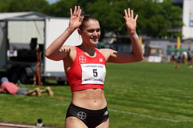 Leichtathletik, athletics, B U S Kurpfalz Gala , 23.05.2026 , Sepp Herberger Stadion Weinheim, Franziska Schuster TSV Bayer 04 Leverkusen