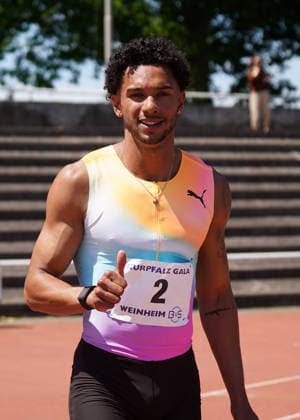Leichtathletik, athletics, B U S Kurpfalz Gala , 23.05.2026 , Sepp Herberger Stadion Weinheim, 100m Joshua Hartmann ASV Köln