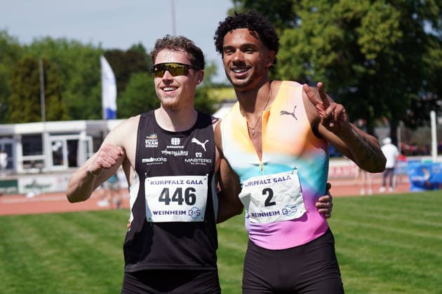 Leichtathletik, athletics, B U S Kurpfalz Gala , 23.05.2026 , Sepp Herberger Stadion Weinheim, kevin kranz, joshus hartmann