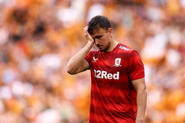 Middlesbrough v Hull City 23 May 2026, London - EFL Championship Playoff Final - Middlesbrough v Hull City - David Strelec of Middlesbrough reacts to losing the match - Photo: Jacques Feeney Offside. London UK Copyright: xJacquesxFeeneyx xOffsidexOffside