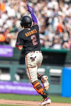 MLB, Baseball Herren, USA 2026: Chicago Vs San Francisco MAY 23 May 23 2026 San Francisco shortstop Willy Adames (2)hits a solo home run in the eight inning reacts to the fans during the MLB game between Chicago White Sox and the San Francisco Giants. Thurman James CSM (Credit Image: Â Thurman James Cal Media) San Francisco Ca USA EDITORIAL USE ONLY Copyright: xx ZUMA-20260523_zma_c04_107.jpg ThurmanxJamesx csmphotothree491525
