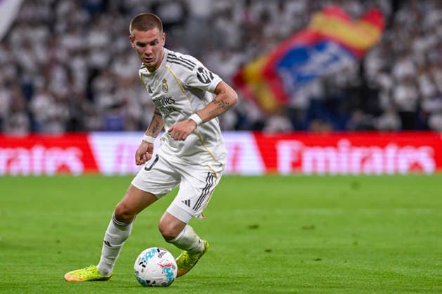 May 24, 2026, Madrid, Madrid, Spain: FRANCO MASTANTUONO of Real Madrid CF in action during the match corresponding to the thirty-eight round of the 2025 26 First Division National League Championship between REAL MADRID C.F. Vs ATHLETIC CLUB, played at the Bernabeu Stadium on May 23, 2026, in Madrid, Spain. Madrid Spain - ZUMAc312 20260524_zsp_c312_127 Copyright: xOscarxManuelxSanchezx