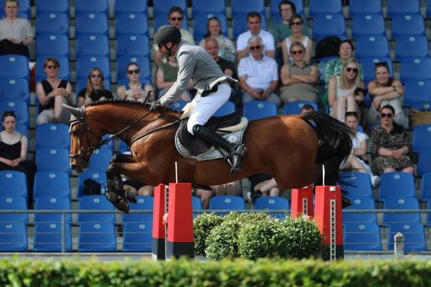 Philipp Weishaupt (GER) mit Pferd Aberdeen Z, 2. Platz, bester Deutscher, S9 - Preis des Handwerks, Youngster-Tour Finale, CSIYH1* - Springprüfung mit Stechen für junge Pferde , Weltfest des Pferdesports, World Equestrian Festival, TSCHIO Aachen 2026, TSCHIO statt CHIO 2026, Aachener Soers, 22. bis 24. Mai 2026, Reitsport, 24.05.2026, Aachen Aachener Soers Deutschland