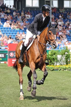 3. Platz, Rene Dittmer (GER) mit Pferd Cajero 8, Preis des Handwerks, Youngster-Tour Finale CSIYH1* - Springprüfung mit Stechen für junge Pferde, Weltfest des Pferdesports, World Equestrian Festival, TSCHIO Aachen 2026, TSCHIO statt CHIO 2026, Aachener Soers, 22. bis 24. Mai 2026, Reitsport, 24.05.2026, Aachen Aachener Soers Deutschland