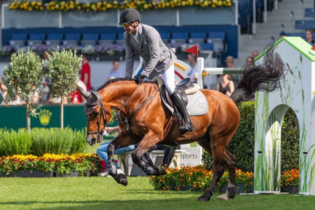 266 Christian Kukuk on Esi Romeo (GER) during the TSCHIO 2026 (CHIO 2026) - Prize of Handwerk, Youngster-Tour Final CSIYH1* at the Allianz Park in Aachen, Germany Copyright: xMartinxPitschx xSPPx Sportspressphoto_153590