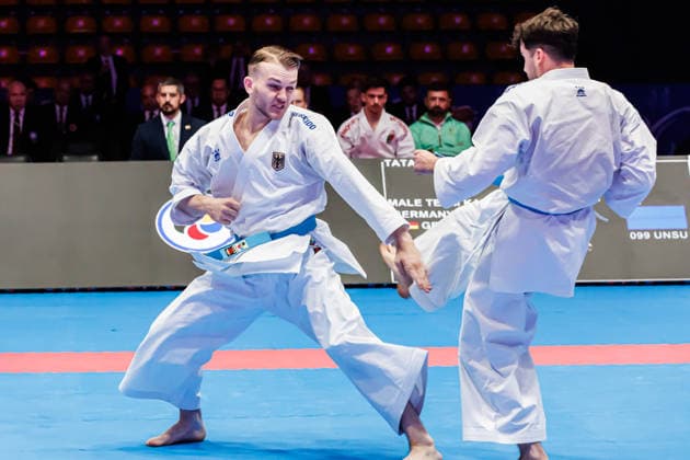 Bronze Medal Match Männer Kata Team Deutschland, 24.05.2026, Frankfurt am Main (Deutschland), 61. Karate-Europameisterschaften 2026 Frankfurt Main