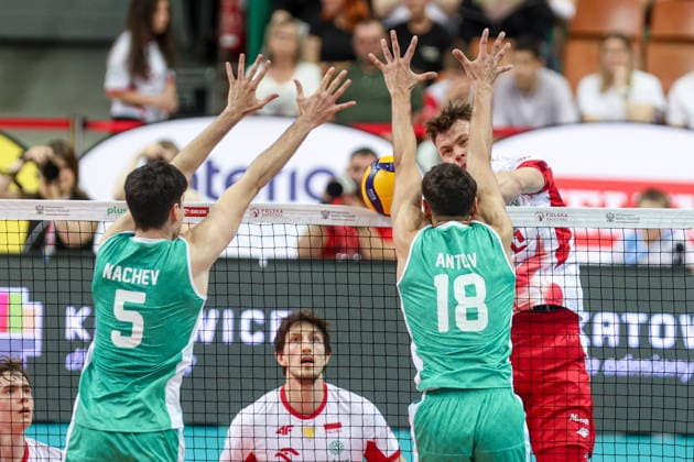 Katowice 24.05.2026 Friendly volleyball match between Poland and Bulgaria on May 24, 2026, in Katowice, Poland --- Mecz towarzyski w siatkowce pomiedzy Polska - Bulgaria Nz. Jakub Kiedos Fot. Michal Chwieduk Arena Akcji NEWSPIX.PL --- newspix.pl 