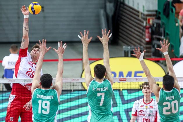 Katowice 24.05.2026 Friendly volleyball match between Poland and Bulgaria on May 24, 2026, in Katowice, Poland --- Mecz towarzyski w siatkowce pomiedzy Polska - Bulgaria Nz. Dawid Dulski Fot. Michal Chwieduk Arena Akcji NEWSPIX.PL --- newspix.pl 