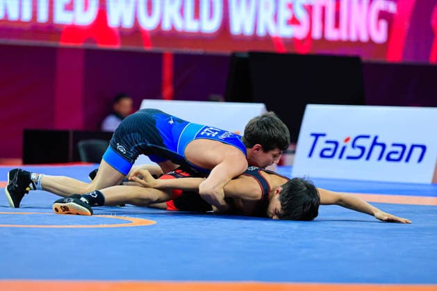 Ringen, U15 EM in Samokov U15 Wrestling European Championships 38kg FS - Yusuf Abdullayev (AZE) df. Rezi Iobidze (GEO)