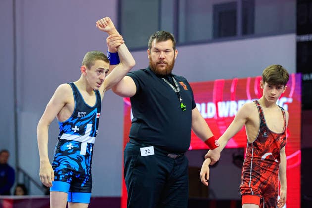 Ringen, U15 EM in Samokov U15 Wrestling European Championships 44kg FS - Luka Dotiashvili (GEO) df. Bugra Eldemir (TUR)