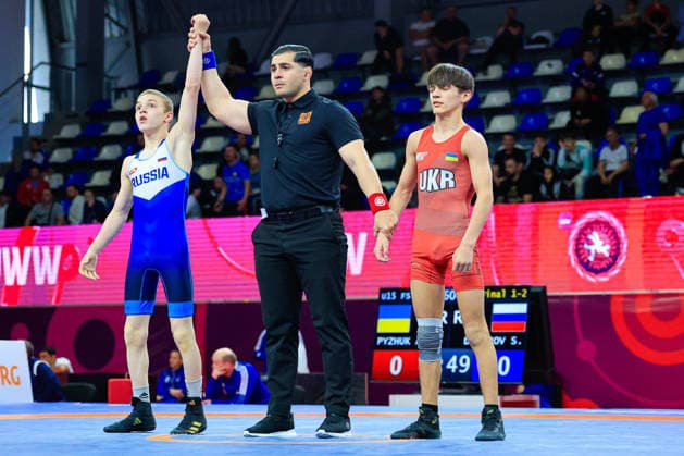 Ringen, U15 EM in Samokov U15 Wrestling European Championships 44kg FS - Shamil Damurov (RUS) df. Arsen Pyzhuk (UKR)