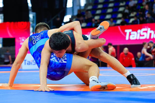 Ringen, U15 EM in Samokov U15 Wrestling European Championships 62kg FS - Charalampos Topalov (GRE) df. Ioane Gavashelishvili (GEO)