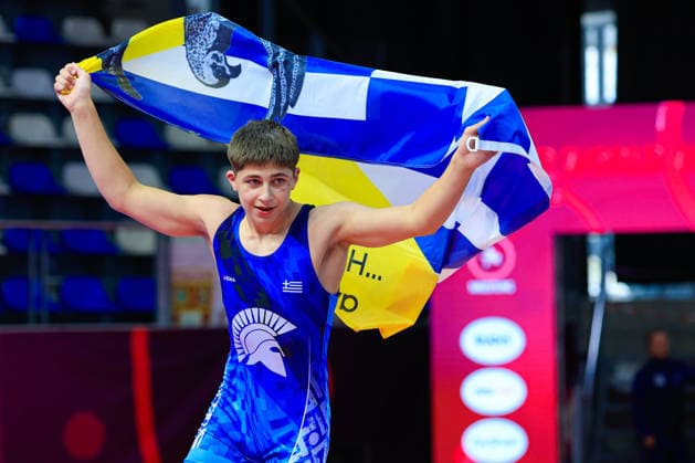 Ringen, U15 EM in Samokov U15 Wrestling European Championships 62kg FS - Charalampos Topalov (GRE)