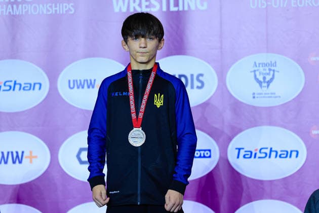 Ringen, U15 EM in Samokov U15 Wrestling European Championships Podium 44kg FS - Silver: Arsen Pyzhuk (UKR)