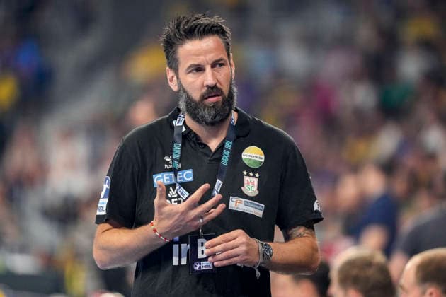 Bennet Wiegert (Trainer, Cheftrainer, SCM), Einzelbild, Einzelfoto, Aktion, Action, 24.05.2026, Mannheim (Deutschland), Handball, Bundesliga, Rhein-Neckar Löwen - SC Magdeburg
