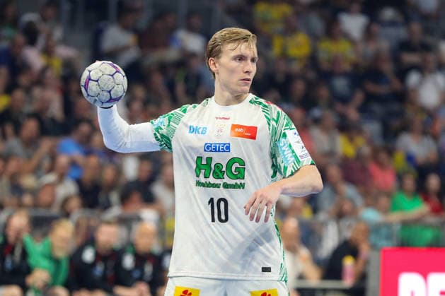 24.05.2026, xgox, Handball - Daikin HBL Rhein-Neckar Löwen - SC Magdeburg emspor, v.l. Gisli Thorgeir Kristjansson (Magdeburg, 10) am Ball, plays the ball Mannheim