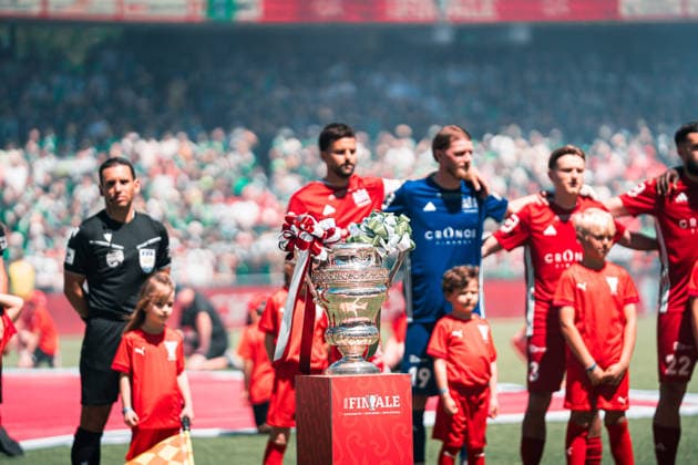 BERN, SWITZERLAND - MAI 24 : The cup before the final Switzerland Cup match between FC Stade Lausanne-Ouchy v FC St-Gallen at Stadion Wankdorf Bern on Mai 24th, 2026 in Bern, Switzerland (Photo by Lara Tissières Press Photo) Copyright: xLaraxTissièresx xSPPx Sportspressphoto_153760
