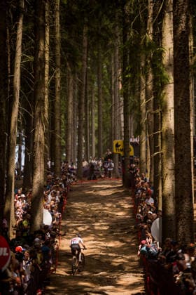 World Cup cross country mountain elite women s race, Vysocina Arena, Nove Mesto na Morave, May 24, 2026. Winner Laura Stigger from Austria. (CTKxPhoto JaroslavxSvoboda) CTKPhotoP2026052403648  CTKPhotoP2026052403648